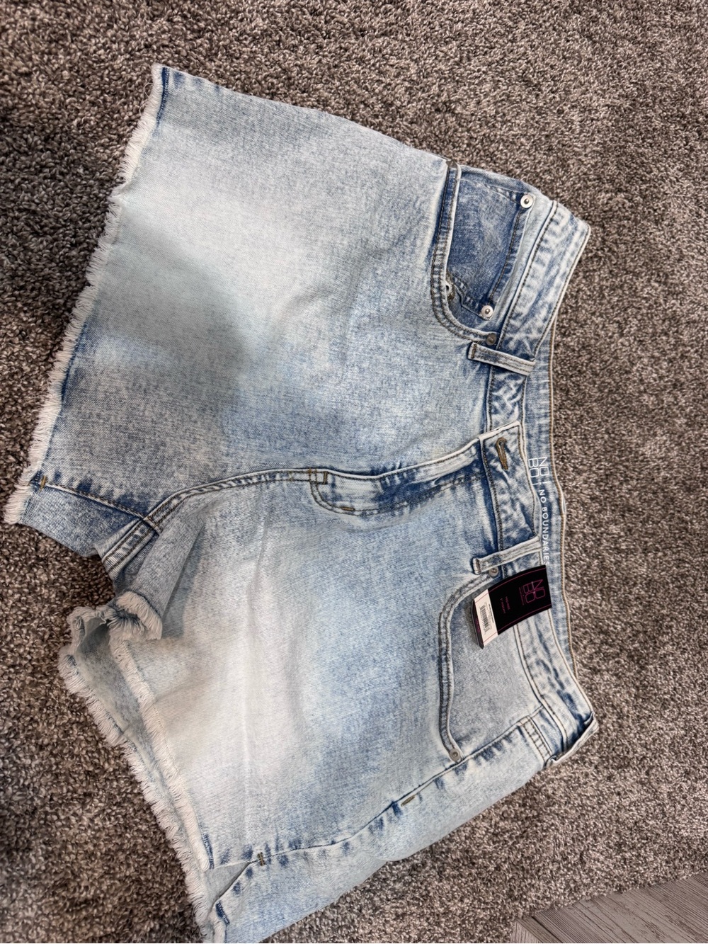 No Boundaries Light Blue Denim Cutoff Shorts